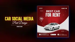 How to Design this Luxury Car Social Media Post with illustrator | Illustrator  Tutorial