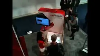 Timelapse of a Red Touch Media Download Station at CES 2013