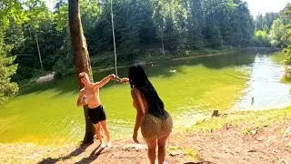 Me lancé a un pozo de agua estancada en Eslovenia 🇸🇮🤣🤣
