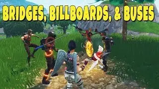 Fortnite: Week 6 Battlepass - Search for Bridge, Billboards, Bus Challenge