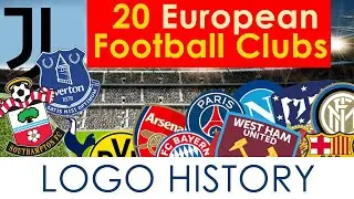The 20 most popular football teams logo history. Soccer teams logo history