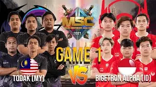 BTR vs TDK |GAME 1| BIGETRON ALPHA VS TODAK | MSC Playoff Day 1 | MLBB Southeast Asia Cup 2021
