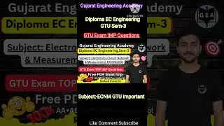 💯Electronics Circuit Network & Measurement TOP IMP Questions 🔥📘Diploma EC Sem-3 | GTU Exam🎯#gtuexam