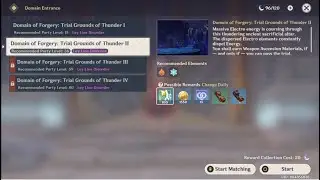 Genshin Impact - Domain of Forgery:Trial Grounds of Thunder II (solo) Fiscl, Xialing, Noelle & Kaeya