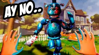 Sobreviví a TODOS los animatronicos de FNAF en Hello Neighbor 💀