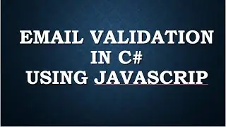Email validation in C# using javascript