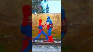 GTA V : Spiderman Saving Ironman From Captain America 😮| ep 22 #shorts #shortsfeed #gta5