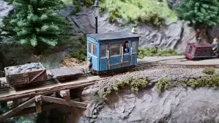 little blue tram 00 6.5mm rail gauge hof radio controlled scratch build chassis.