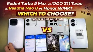 Comparison Redmi Turbo 5 Max / iQOO Z11 Turbo / Realme Neo8 /Honor WINRT | Which Is BEST? World Test