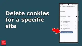 How to delete cookies for a specific website only on Android