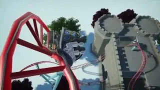 Planet Coaster High excitement (11+) coaster with all green stats. Castle spinning coaster (Spiral)