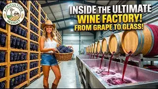 Wine Production Process Explained | How Wine Is Made in Factory | From Grapes Harvest to Bottling