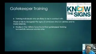 Lecture 12 - Suicide Prevention