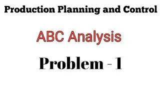 Production Planning and Control ll ABC Analysis Problems ll jntuk ll #ppc ll #ppcproblems