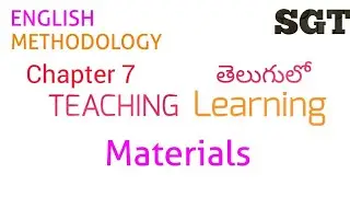 Teaching Learning Materials in telugu I SGT English Methodology