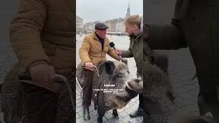 Facet na knurze w Krakowie
