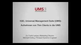 IGEL Universal Management Suite (UMS): Aufnehmen von Thin Clients in die UMS
