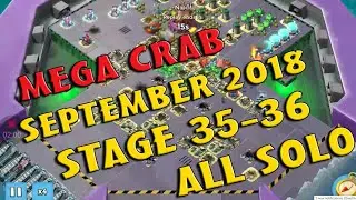 BOOM BEACH, MEGA CRAB, SEPTEMBER 2018, STAGE 35-36 SOLO