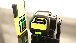 Firecore Laser Level with Receiver, Firecore Green Beam Self Leveling Cross Line Laser and Laser