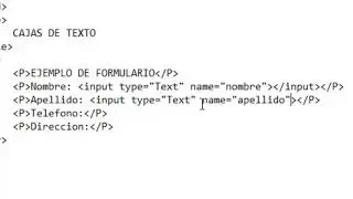 HTML - Cuadros de texto