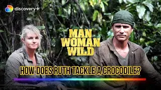 In pursuit of crocodiles l Man Woman Wild l Mykel Hawke | Ruth England | Watch on discovery+