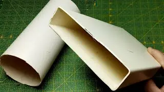 DIY Incrível! Como Deixar um Cano Redondo RETANGULAR | Truque Fácil com PVC
