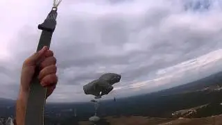 U.S. Army Airborne T-11 Combat Equipment Parachute Jump with GoPro