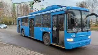 Проезд троллейбуса БТЗ-52761Р 1299 КВР МУП 