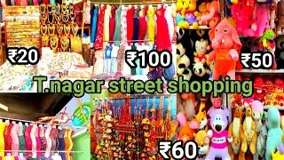 T.nagar street shopping vlog 😍Dress, jewellery, chappal, handbag very cheap price 👌