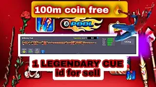 1 LEGENDARY CUE ID 100M COIN FREE ID RS .230 😱💯👍#8ballpool #8ballpoolvideos #legendary #100m #coin
