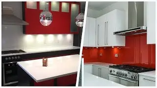 75 Red Kitchen With Glass Sheet Backsplash Design Ideas You'll Love 🎀