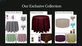 A wide choice of Wholesale Table Linens Supplies (Crafted in USA and Premium imports)