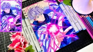Drawing Gojo Satoru from Jujutsu kaisen / Anime Speed drawing / 五條悟畫畫