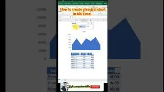 How to create classical chart in MS Excel #Graph insert in excel# excel short video!