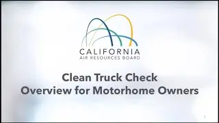 Clean Truck Check (CTC) Motorhome Specific Webinar