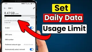 Как установить ежедневный лимит использования данных на Android