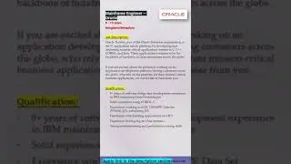 Oracle | Mainframe Engineer | Bangalore | COBOL, C, Full Stack, IBM mainframe Unix #shorts #ytshorts