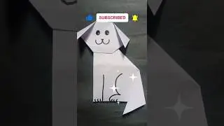 How to make paper dog #origami #papercraft # #origamidog  #origamianimals