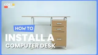 How to Install the Home Office Folding Computer Laptop Desk Wheeled | CB10359 #costway #howto