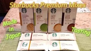 Tasting | Starbucks Premium Mixes from Japan | Match , Mocha, Caramel, Caffe Latte | Instant Coffee