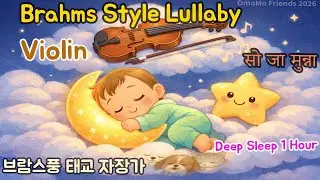 1 Hour Violin Lullaby (Brahms-Inspired) 🌙 | Deep Sleep Music for Babies & Adults | No Lyrics