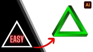 How To Design Triangle Logo Easy Step | Adobe Illustrator Tutorial