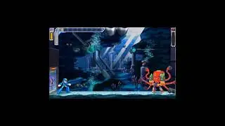 Rockman Irregular Hunter X - [BOSS] 魚雷章魚 (無衝刺,純手砲,無傷)