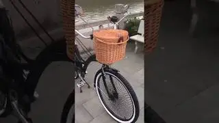 lady bike with wickerwork basket for aokbike