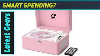 The Best Retro CD Player: Light Pink Boombox with Bluetooth & Upgraded Sound!