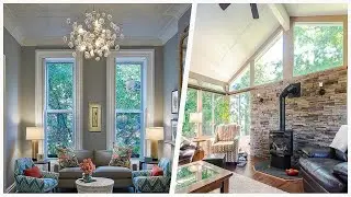 75 Transitional Living Space With A Metal Fireplace Design Ideas You'll Love 🏡