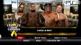 WWE SmackDown VS Raw 2009 PS3 - Big Daddy V VS Umaga VS Shad VS Lance Cade - Fatal 4-Way