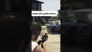 Trevor philips Vs police 🚓 2 down  one shot 💥 GTA V short