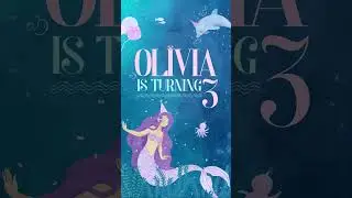 Magical Mermaid Birthday E-Invite Video for Girls | Custom Underwater Party Invitation #03E