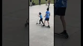 Scooter kid snakes rider & almost dies